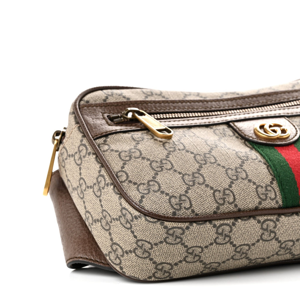 Soft GG Supreme Monogram Medium Ophidia Belt Bag Dark Brown wholesalehk.shop