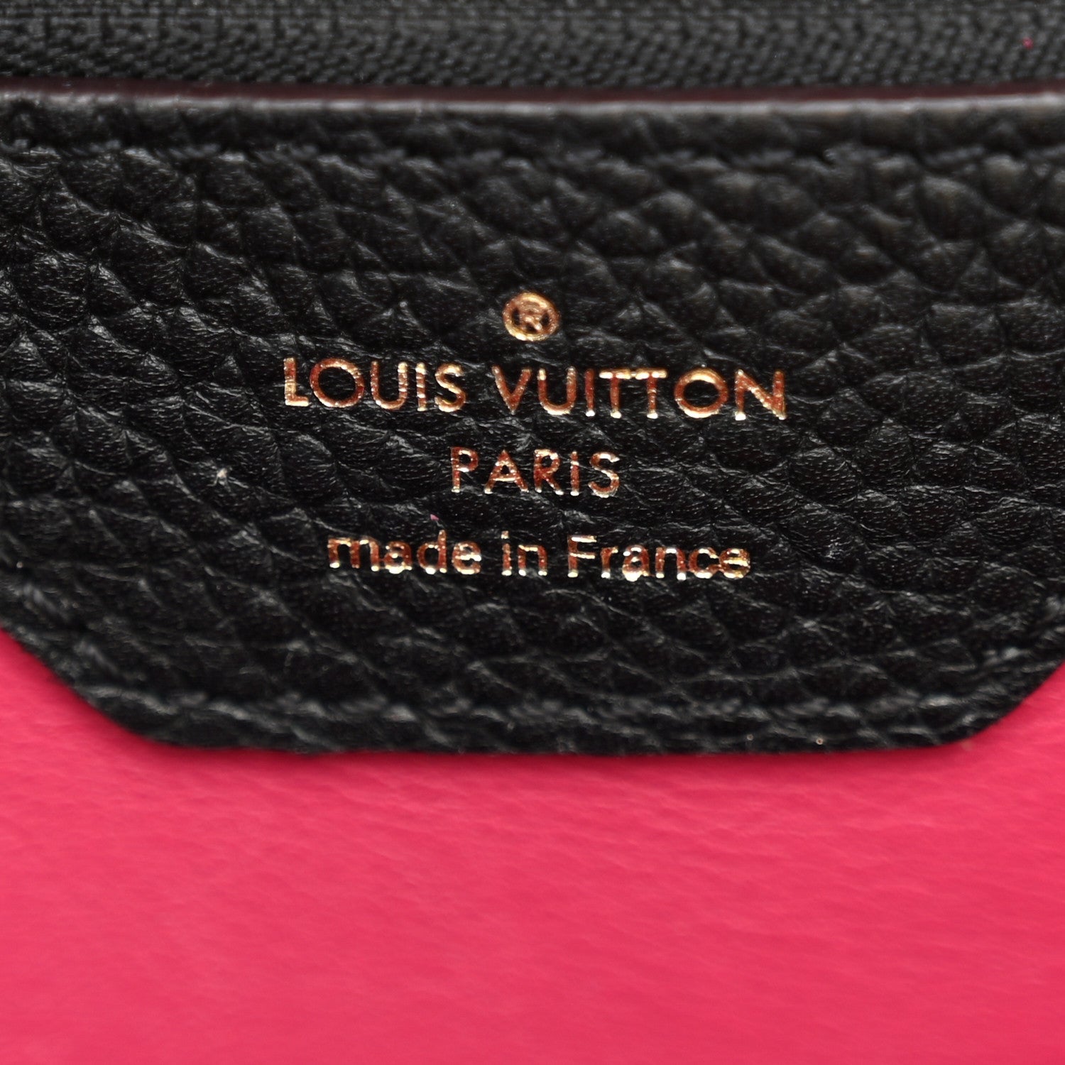 Taurillon Capucines MM Black Fuchsia £¨ Direct shipment via from wholesalehk.shop