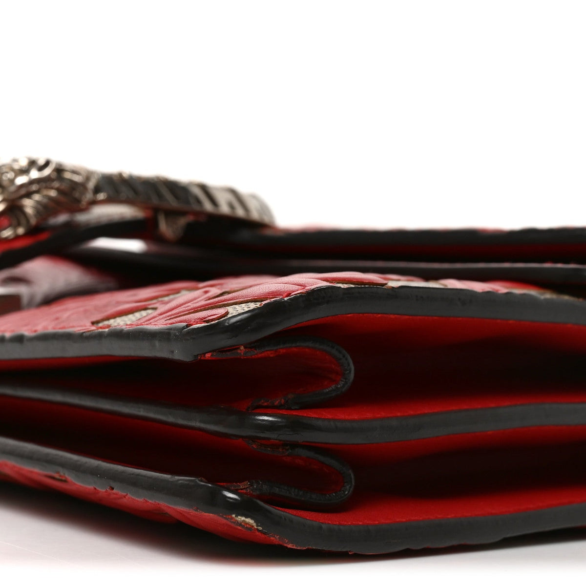GG Supreme Monogram Arabesque Dionysus Shoulder Bag Hibiscus Red wholesalehk.shop