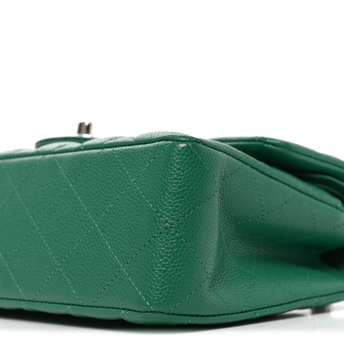 Caviar Quilted Small Double Flap Green wholesalehk.shop