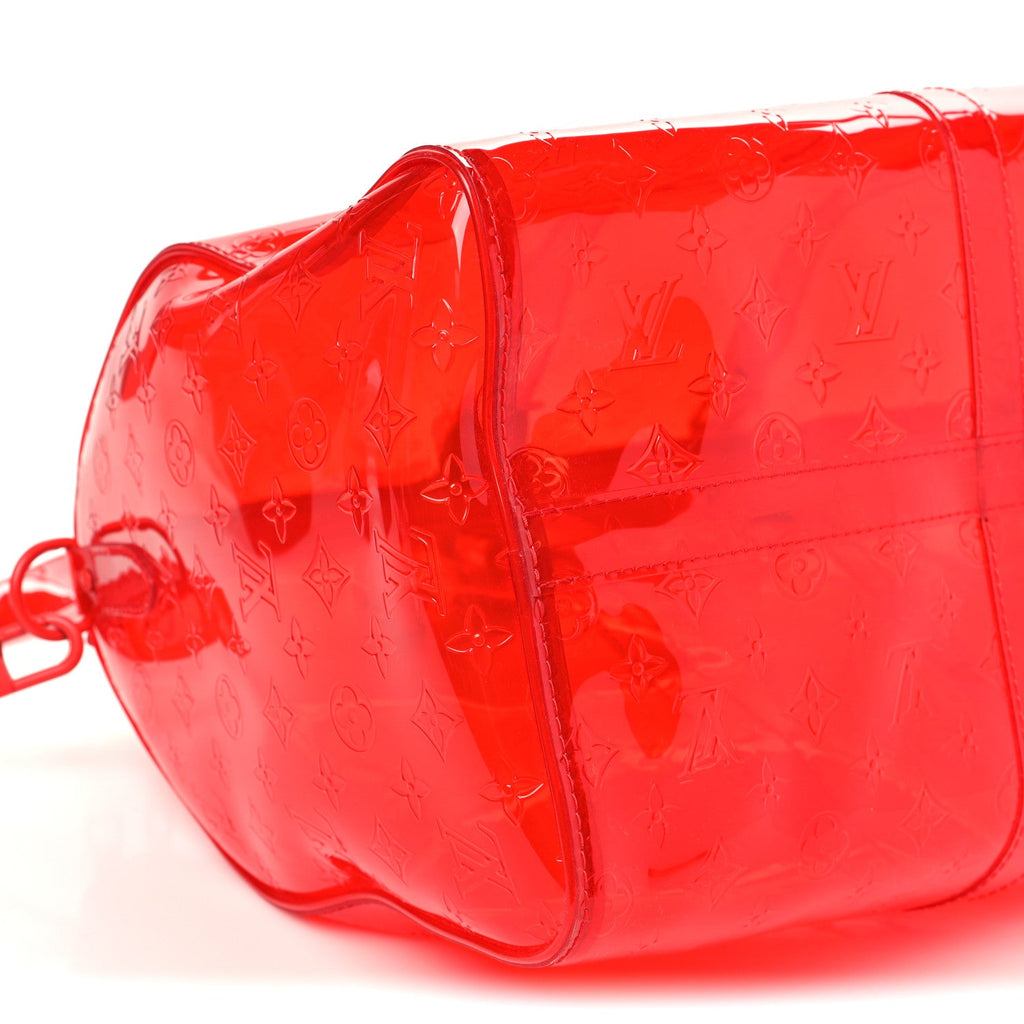 PVC Monogram Keepall Bandouliere 50 Grenadine Red wholesalehk.shop