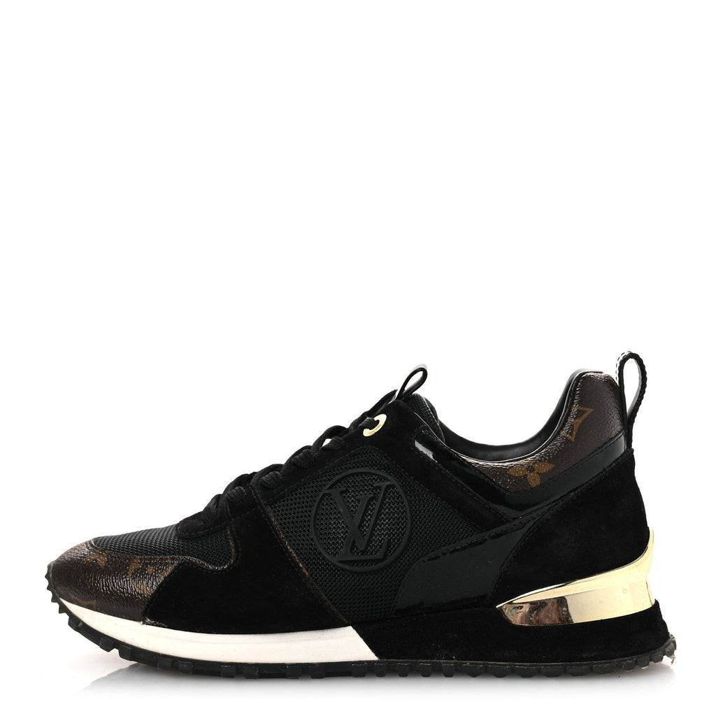Suede Monogram Run Away Sneakers 36.5 Black £¨ Direct shipment via from wholesalehk.shop