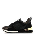 Suede Monogram Run Away Sneakers 36.5 Black £¨ Direct shipment via from wholesalehk.shop