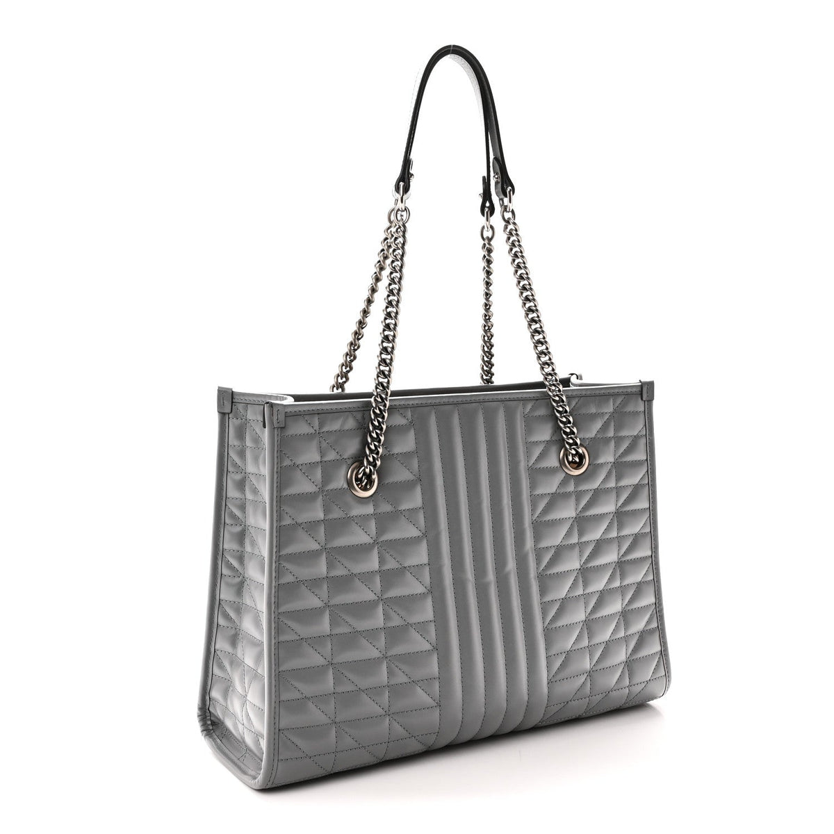 Calfskin Matelasse Aria Medium GG Marmont Shoulder Tote  Deep Grey wholesalehk.shop