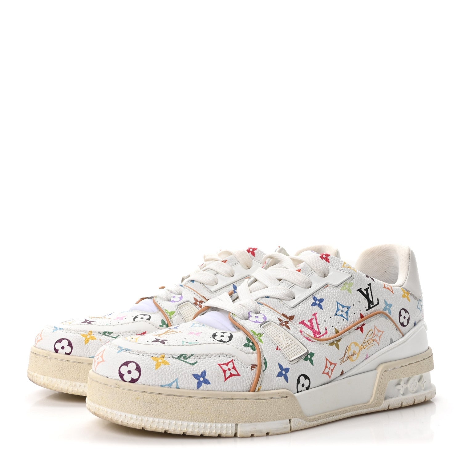 LV X TM Calfskin Monogram Multicolor Womens LV Trainer Sneakers 39 White £¨ Direct shipment via from wholesalehk.shop