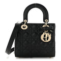 Lambskin Cannage Small Lady Dior Black wholesalehk.shop