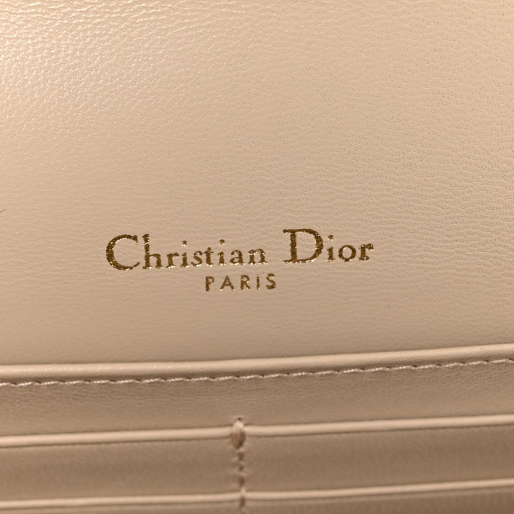 Lambskin Cannage Chain My Dior Daily Chain Pouch Powder Beige wholesalehk.shop