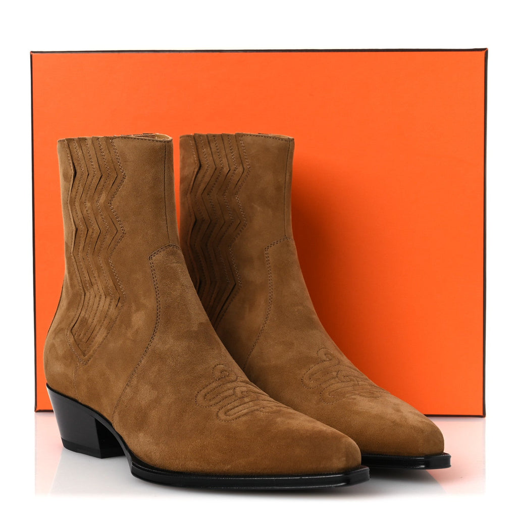 Suede Goatskin Womens Vegas 35 Ankle Boot 41 Brun Fume wholesalehk.shop