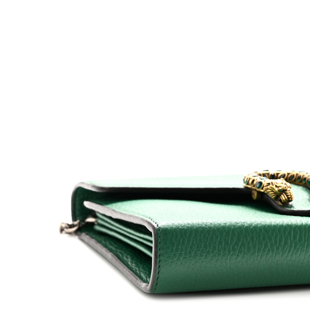 Calfskin Mini Dionysus Chain Wallet Emerald wholesalehk.shop
