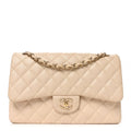 Caviar Quilted Jumbo Double Flap Beige Clair wholesalehk.shop