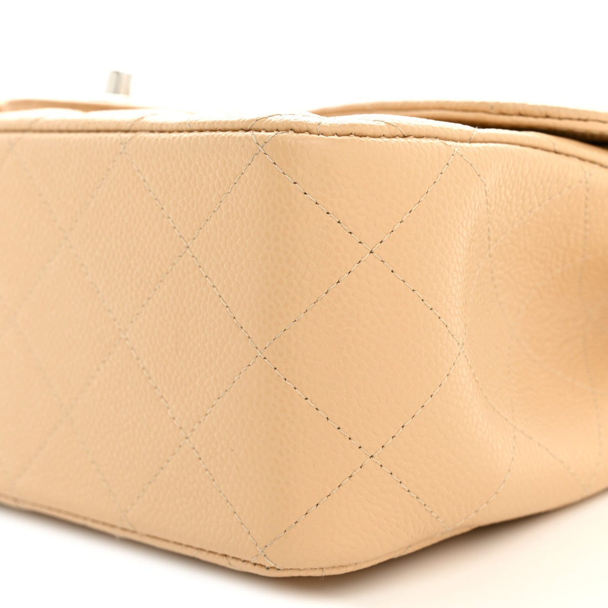Caviar Quilted Jumbo Double Flap Light Beige wholesalehk.shop