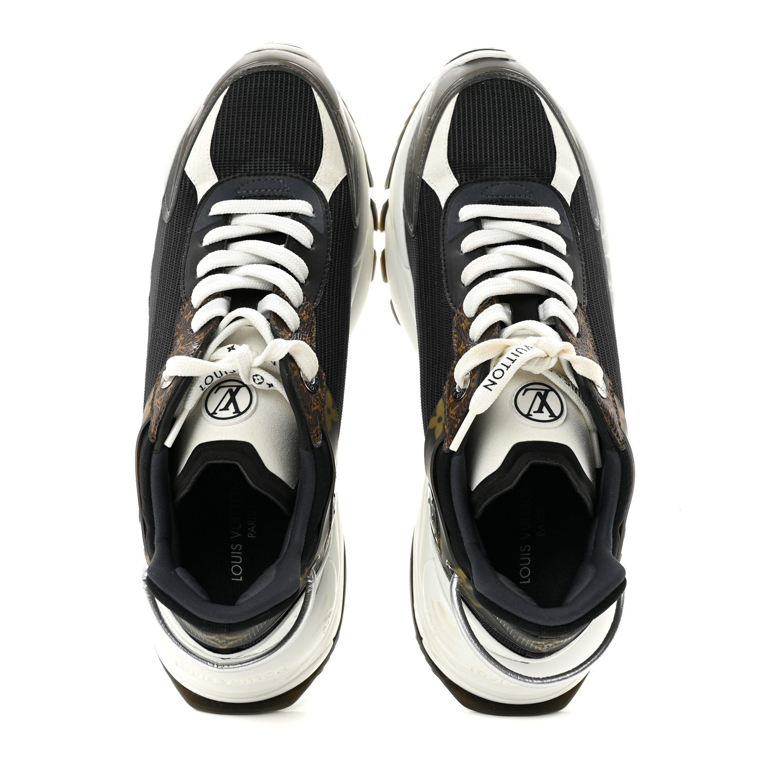 Monogram Calfskin Run 55 Sneakers 39 Black £¨ Direct shipment via from wholesalehk.shop