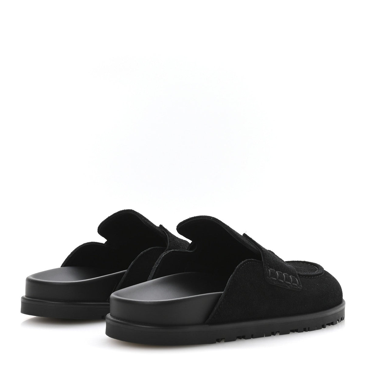 Suede Calfskin Go Mules 35 Black wholesalehk.shop