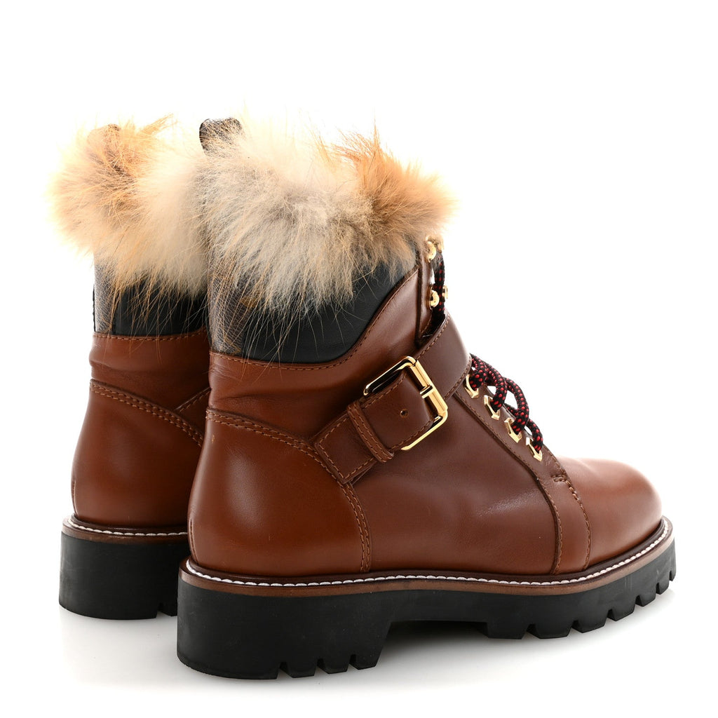 Calfskin Fur Territory Flat Ranger Combat Boots 37 Cognac £¨ Direct shipment via from wholesalehk.shop