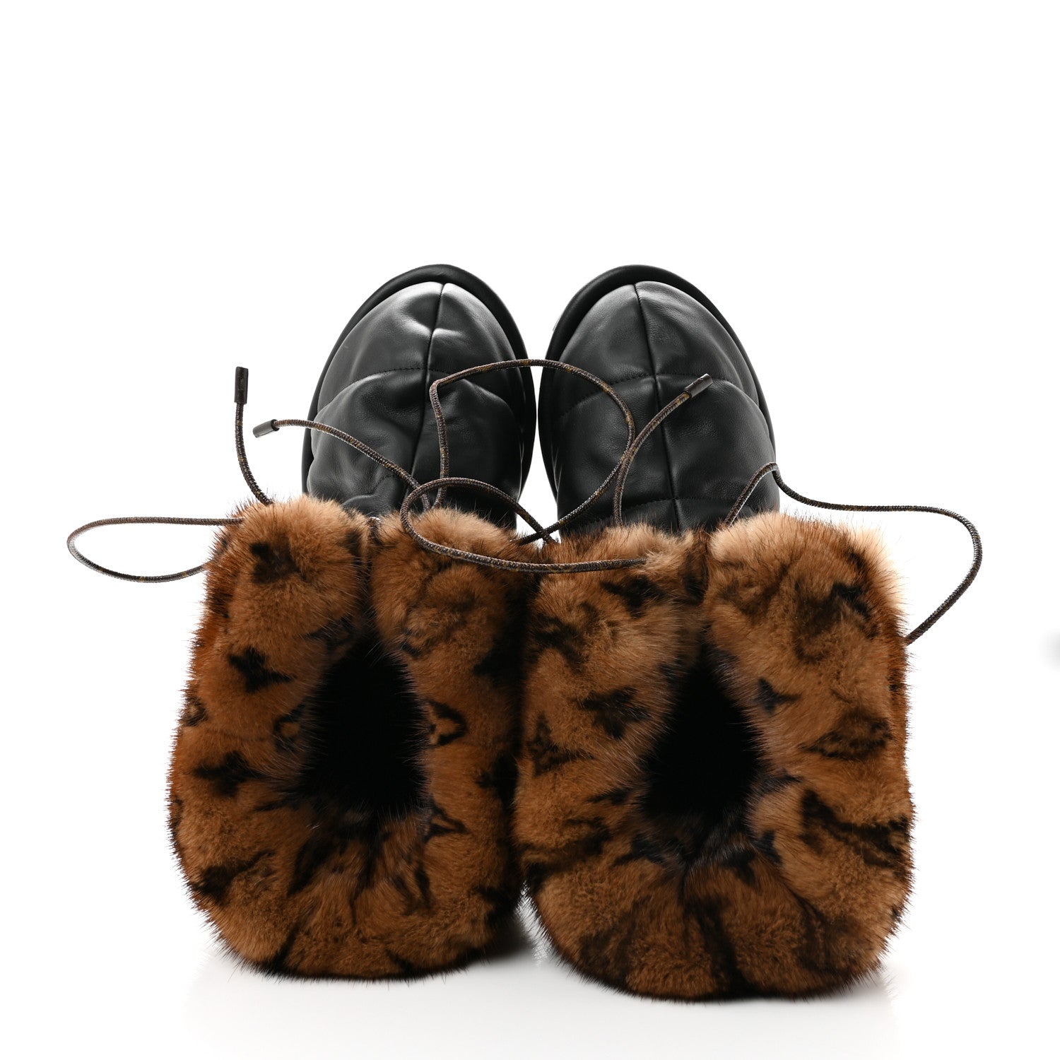 Nylon Mink Monogram Pillow Comfort Ankle Boot 39 Black £¨ Direct shipment via from wholesalehk.shop