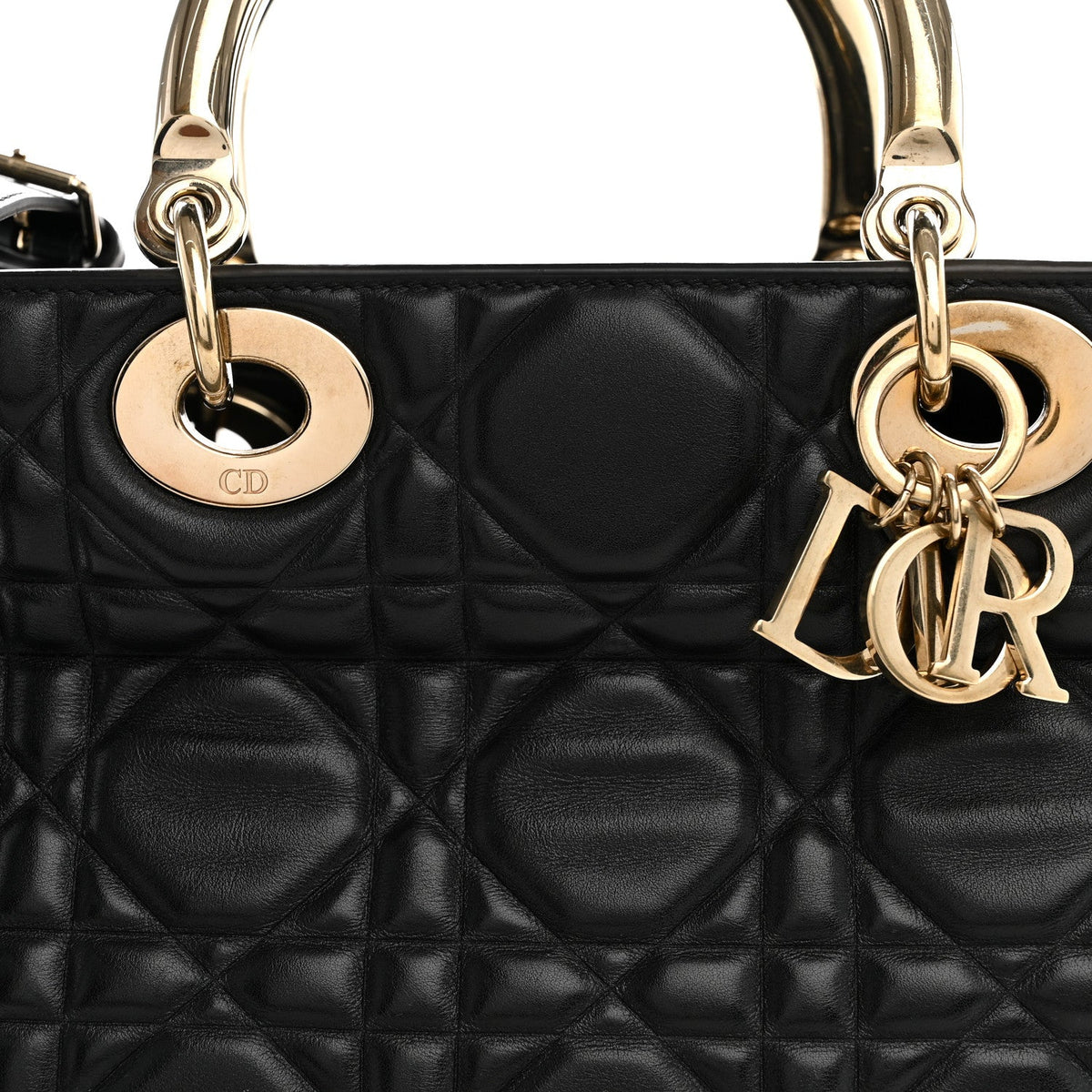 Calfskin Cannage Large The Lady 95.22 Black wholesalehk.shop