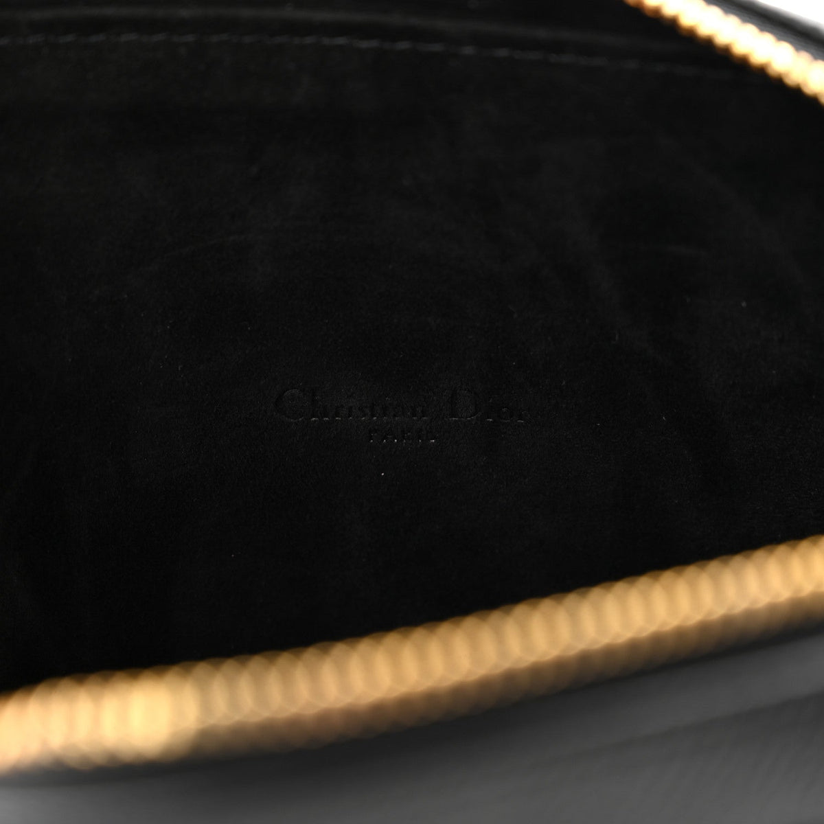 Grained Calfskin Caro Double Pouch Black wholesalehk.shop