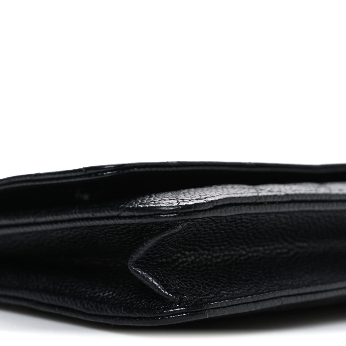 Caviar Quilted Wallet on Chain WOC Black wholesalehk.shop