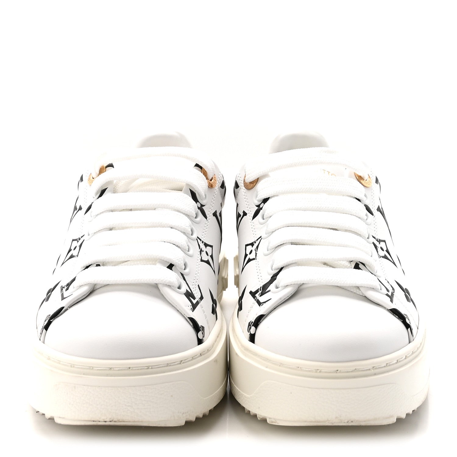 Calfskin Monogram Debossed Time Out Sneakers 35 Black £¨ Direct shipment via from wholesalehk.shop