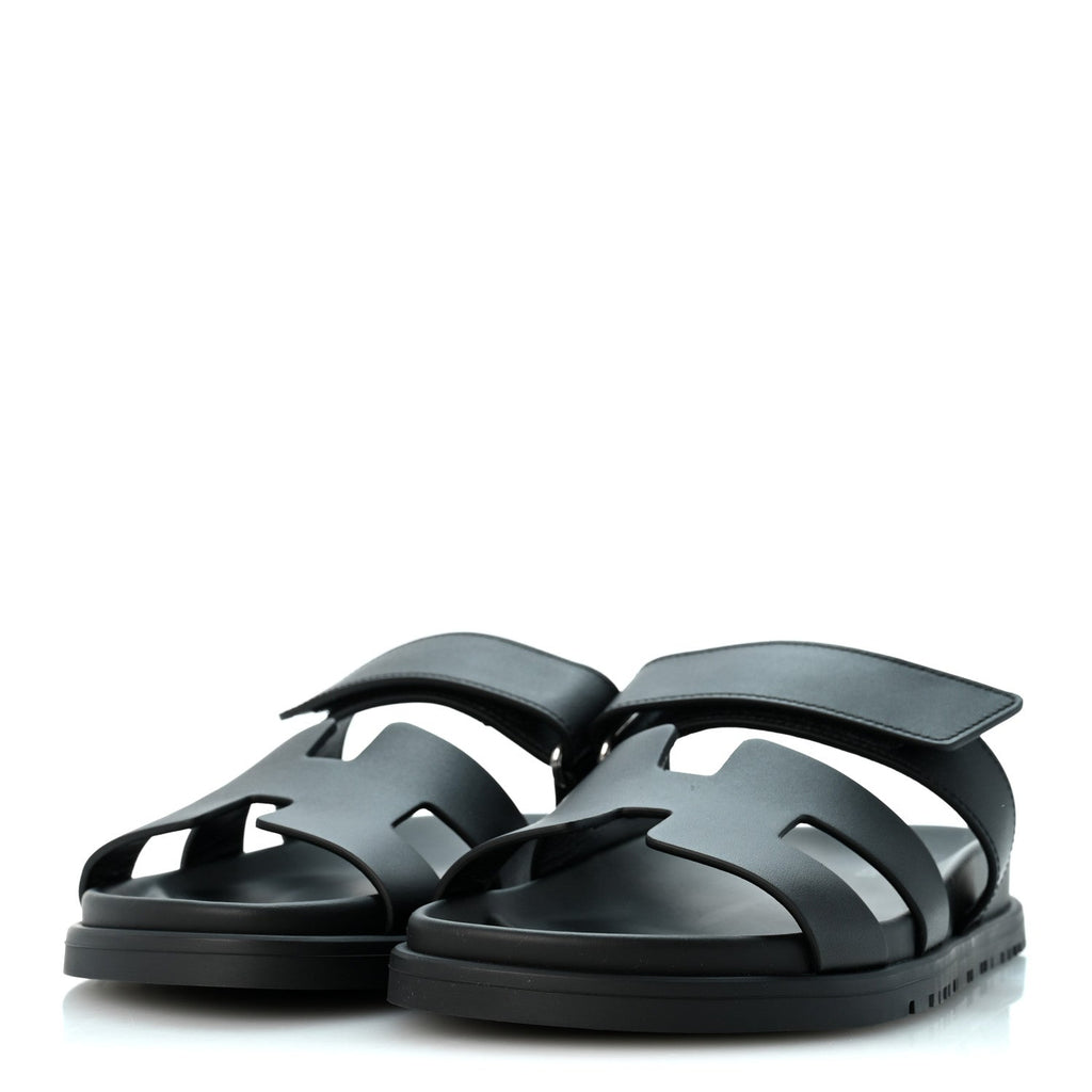 Calfskin Womens Chypre Sandals 36.5 Black wholesalehk.shop