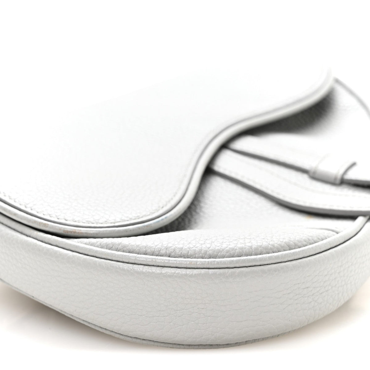 Grained Calfskin Mens Mini Saddle Bag Gray wholesalehk.shop