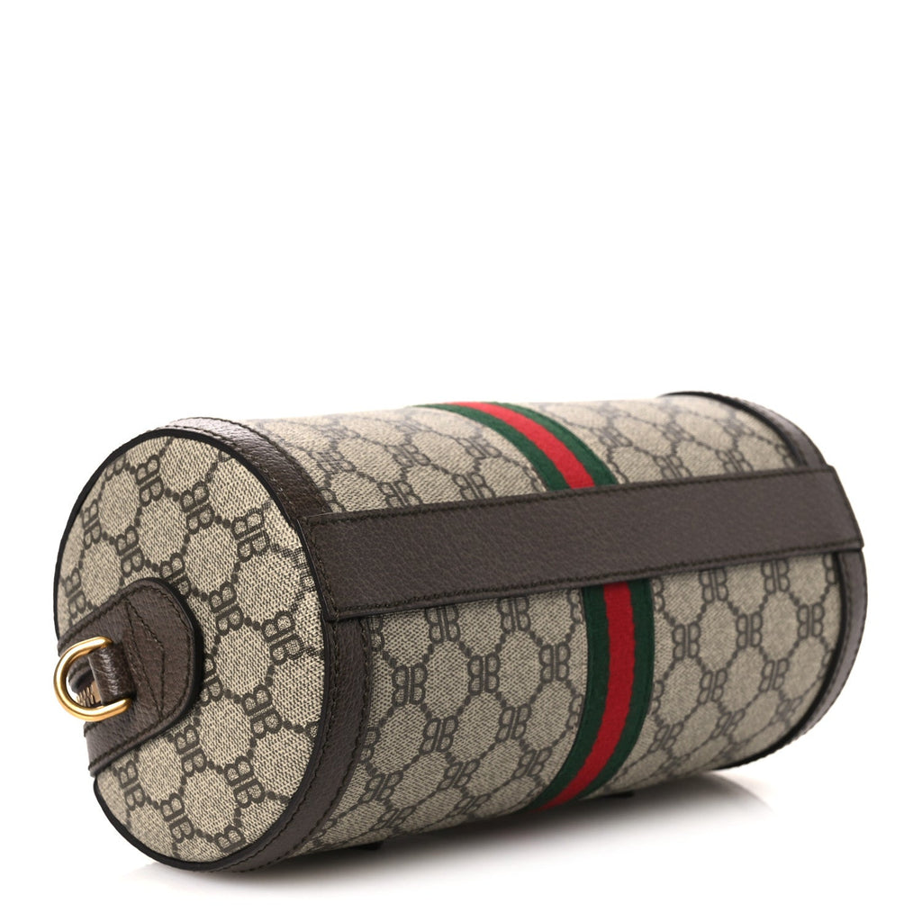 X BALENCIAGA BB Supreme Monogram Web Small Ophidia Boston Bag Beige New Acero wholesalehk.shop