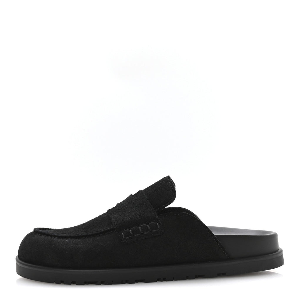 Suede Calfskin Go Mules 35 Black wholesalehk.shop