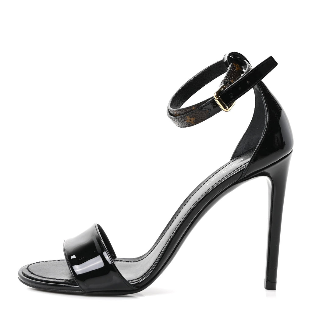 Patent Monogram Call Back Sandals 37 Black £¨ Direct shipment via from wholesalehk.shop