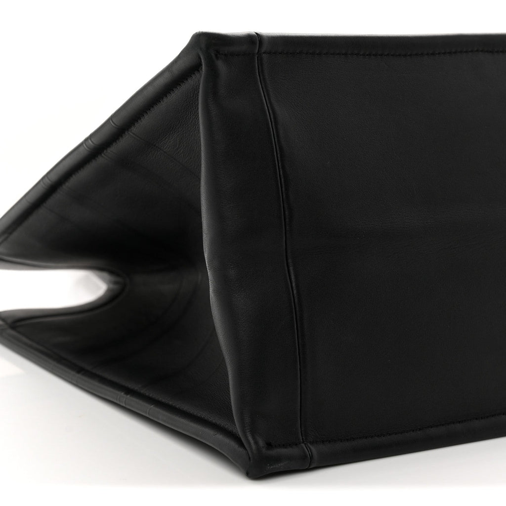 Calfskin Embossed Medium Book Tote Black £¨ Direct shipment via from wholesalehk.shop