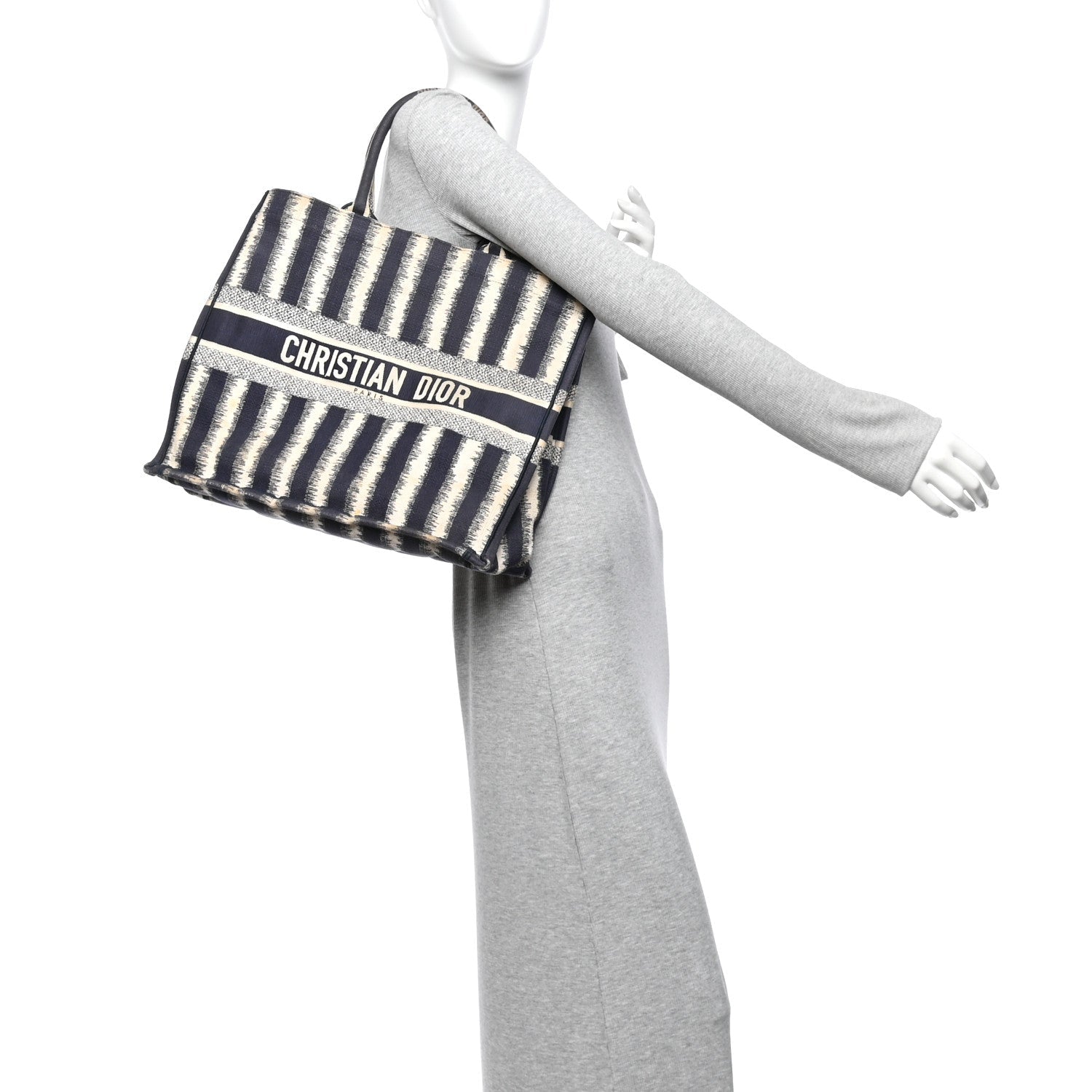 Canvas Embroidered Large Striped Book Tote Navy £¨ Direct shipment via from wholesalehk.shop