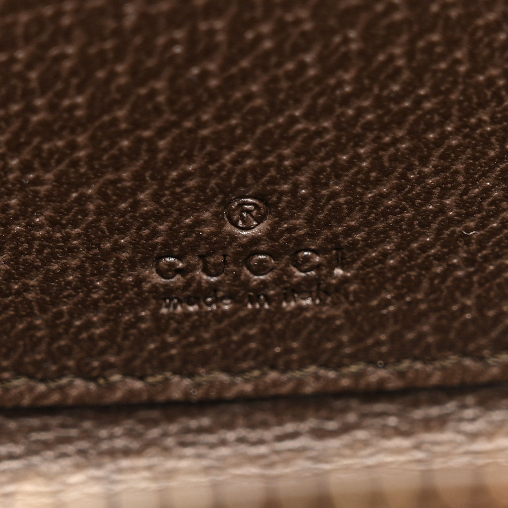 GG Supreme Monogram Textured Dollar Calfskin Web Ophidia Zip Around Card Case Wallet Beige Ebony New Acero wholesalehk.shop