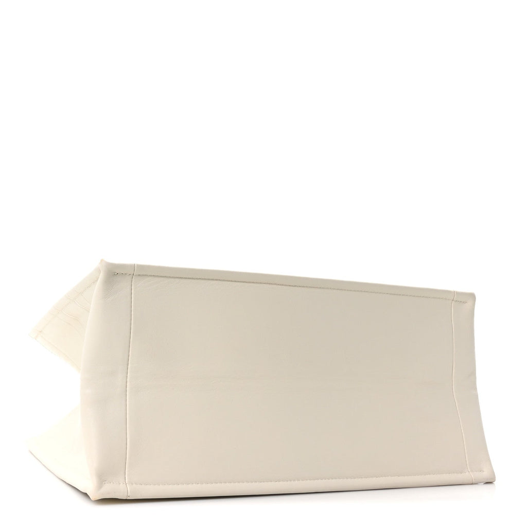 Calfskin Embossed Medium Book Tote Ivory Tote Ivory £¨ Direct shipment via from wholesalehk.shop