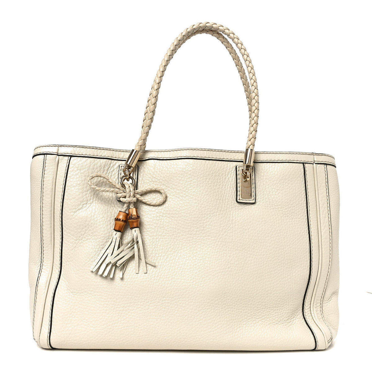 Pebbled Calfskin Medium Bella Tote Off White wholesalehk.shop