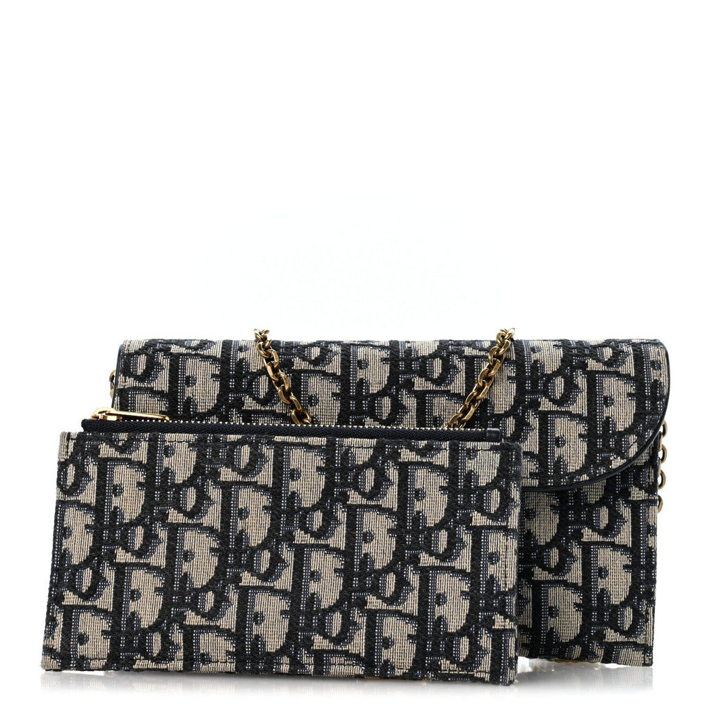 Oblique Small Saddle Chain Pouch Blue wholesalehk.shop