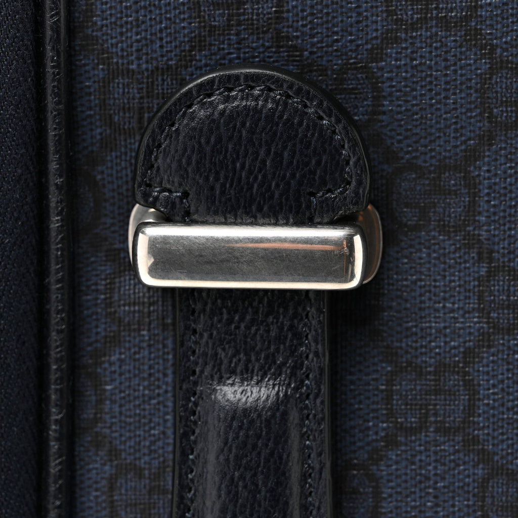 GG Supreme Monogram Textured Dollar Calfskin Web Ophidia Small Savoy Cabin Trolley Black Blue wholesalehk.shop