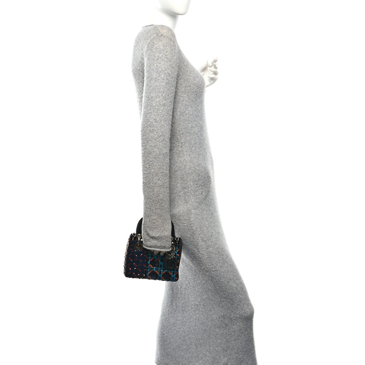 Sequin Lambskin Esprit Tokyo Mini Lady Dior Blue Multicolor wholesalehk.shop