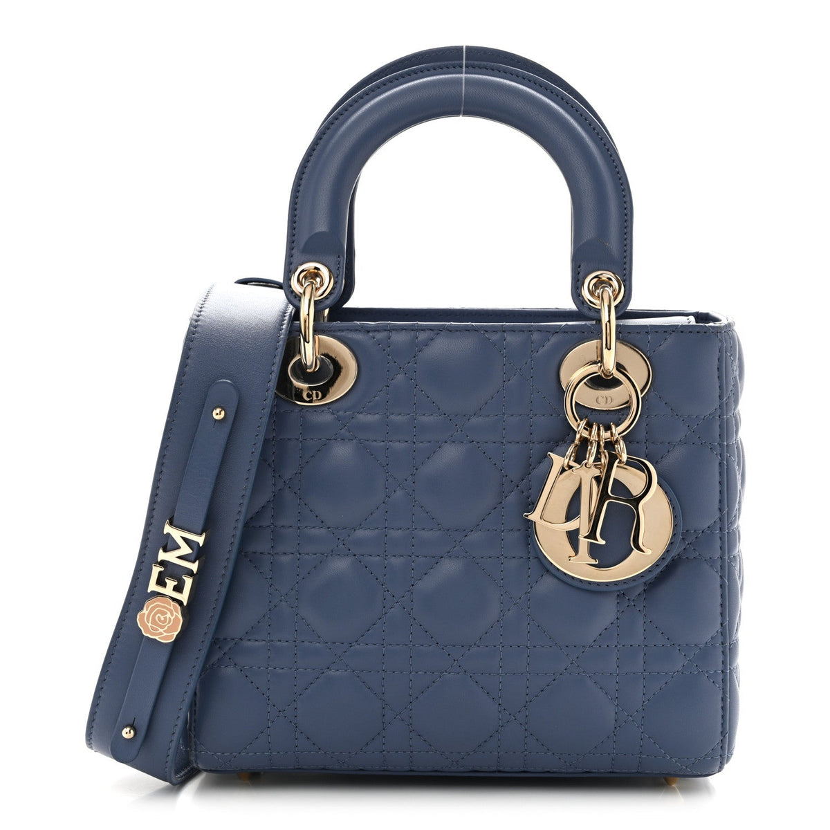 Lambskin Cannage Small My ABCDior Lady Dior Denim Blue wholesalehk.shop