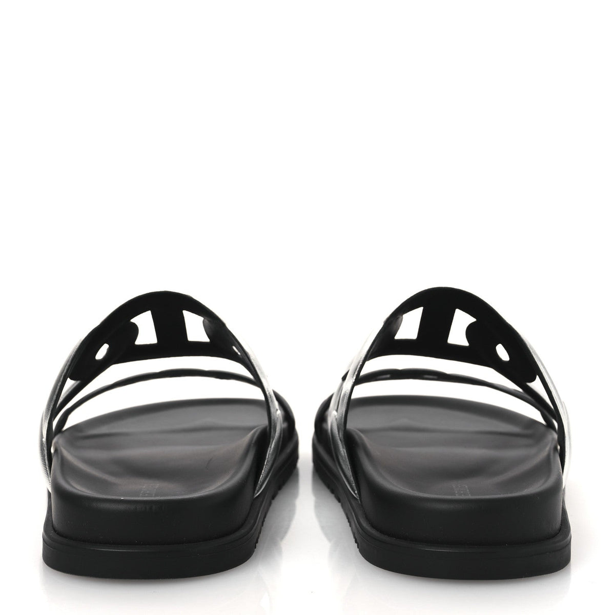 Metallic Nappa Extra Sandals 36 Gris Argente Black wholesalehk.shop