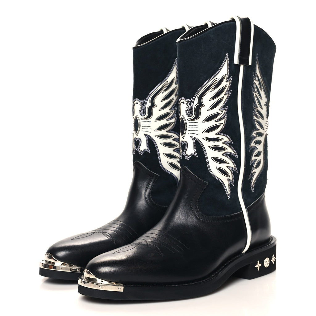 Calfskin Canyon Mens Cowboy Boots 9 Black £¨ Direct shipment via from wholesalehk.shop