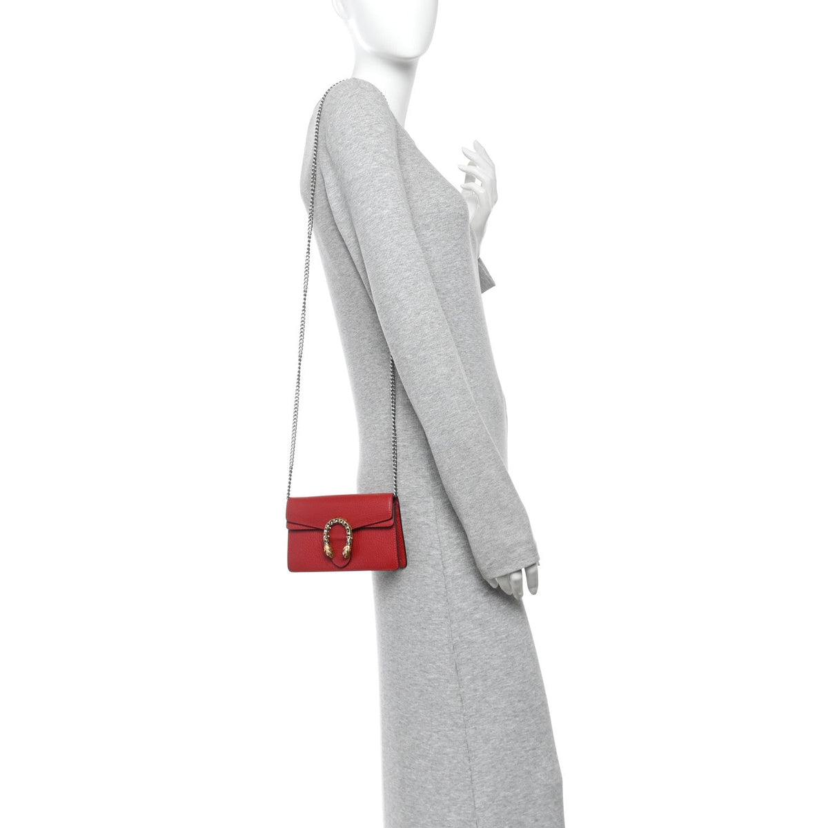 Calfskin Super Mini Dionysus Shoulder Bag Hibiscus Red wholesalehk.shop