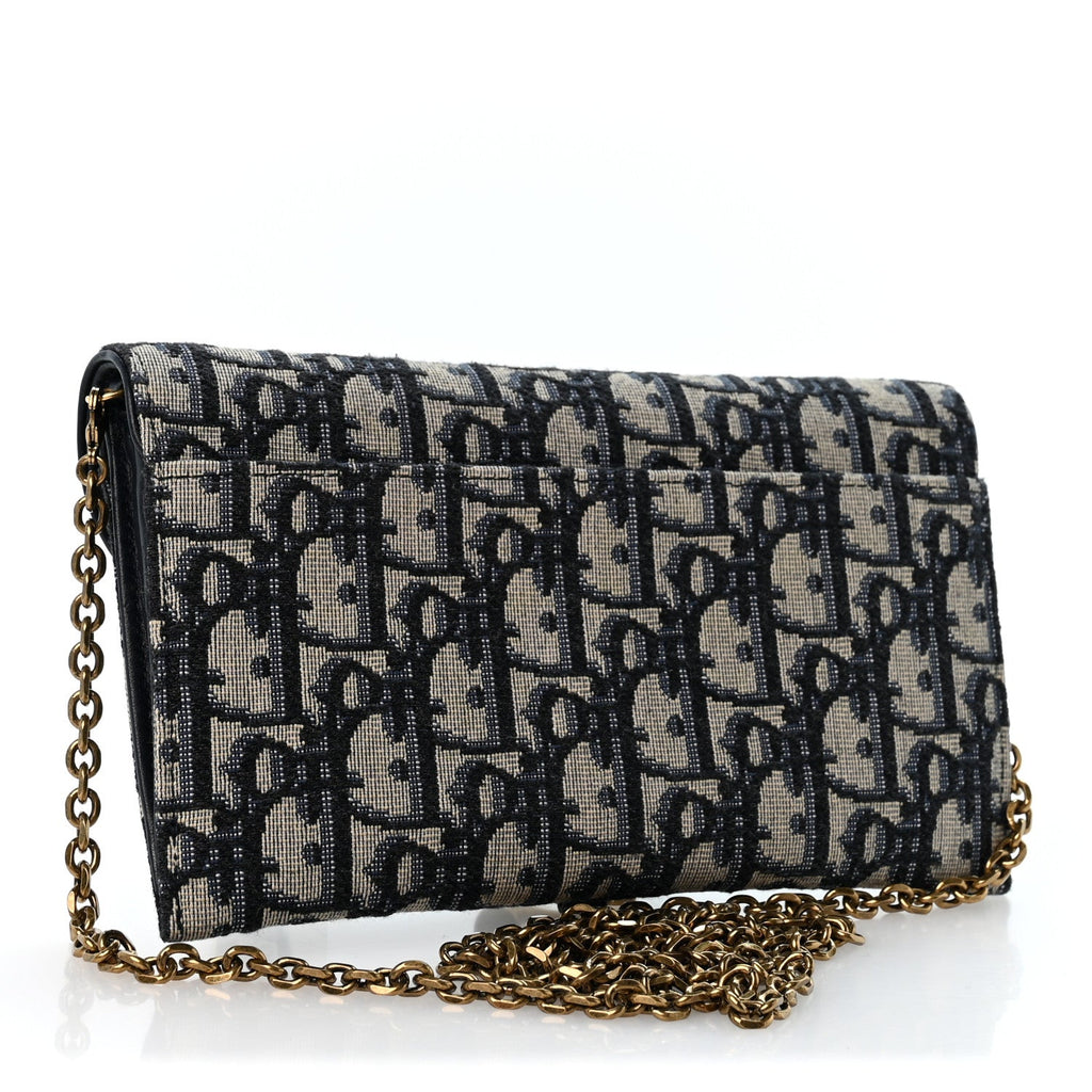 Oblique Small Saddle Chain Pouch Blue wholesalehk.shop