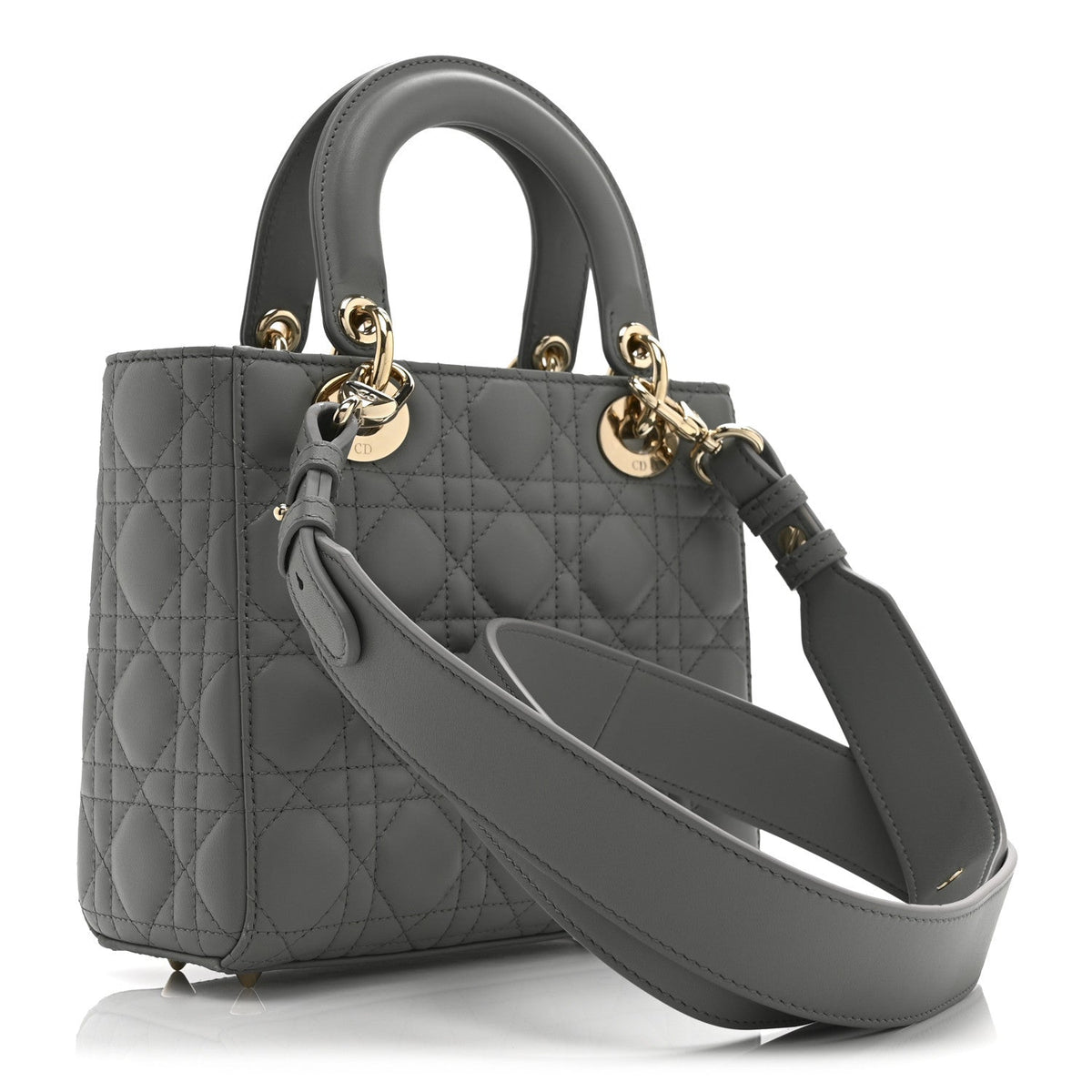Lambskin Cannage Small My ABCDior Lady Dior Grey wholesalehk.shop