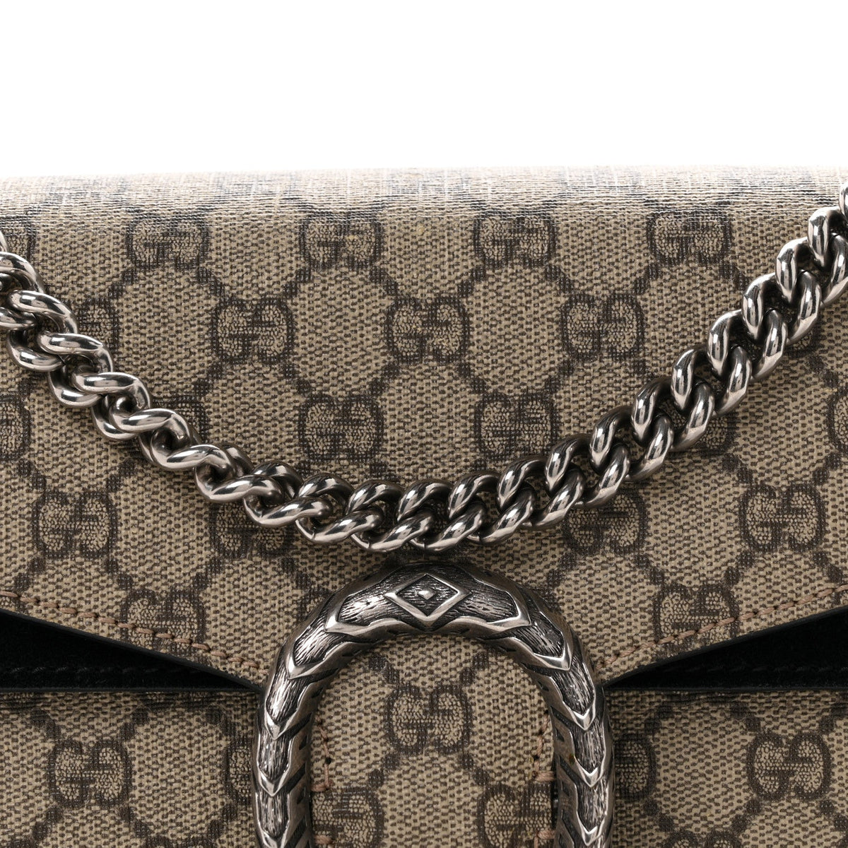 GG Supreme Monogram Small Dionysus Shoulder Bag Black wholesalehk.shop