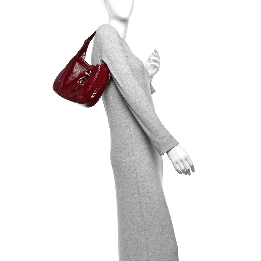 Patent Calfskin Small Jackie Shoulder Bag Rosso £¨ Direct shipment via from wholesalehk.shop