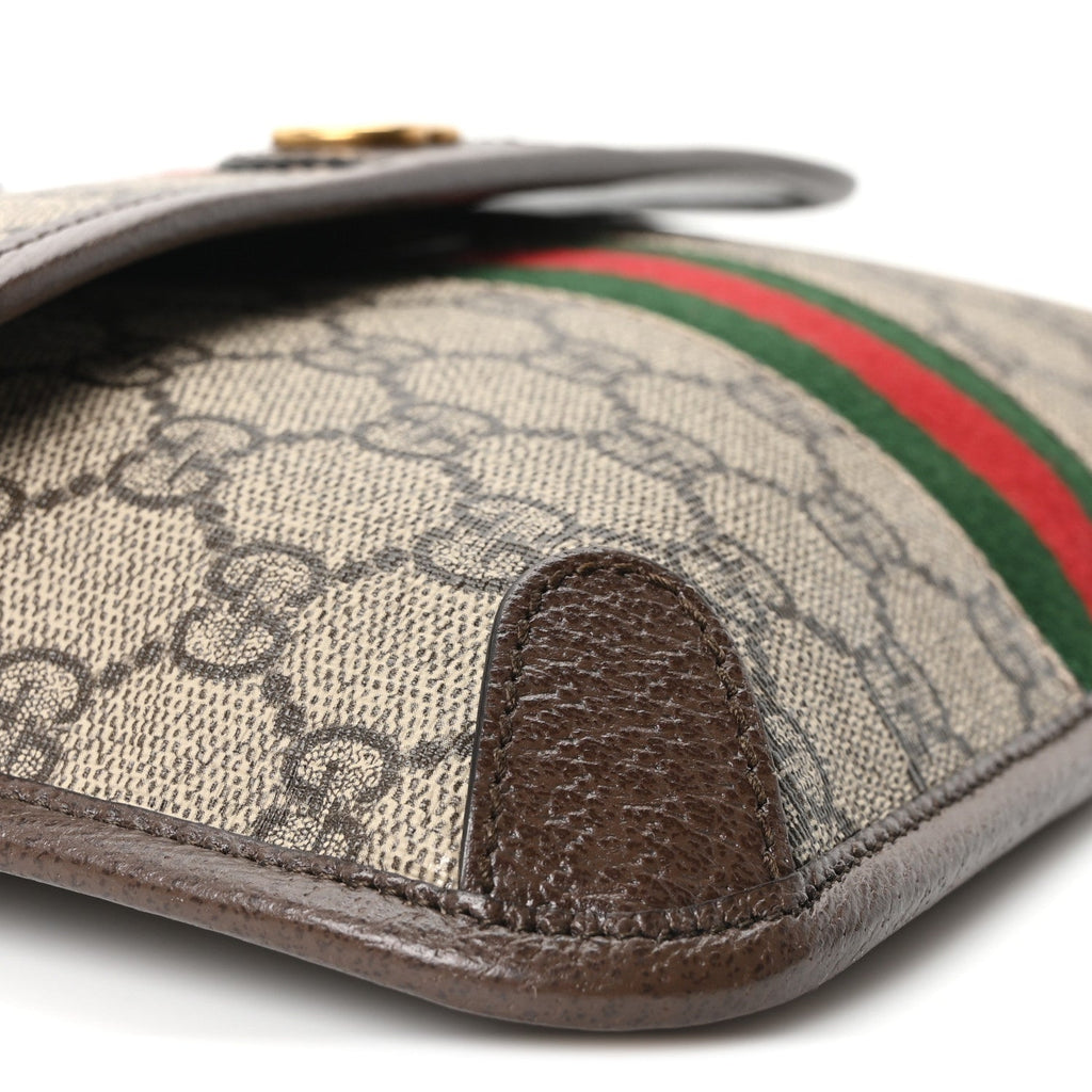 GG Supreme Monogram Web Small Ophidia Belt Bag Brown wholesalehk.shop