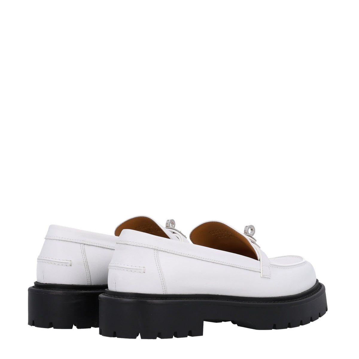 Calfskin Womens Icone Loafers 38.5 White wholesalehk.shop