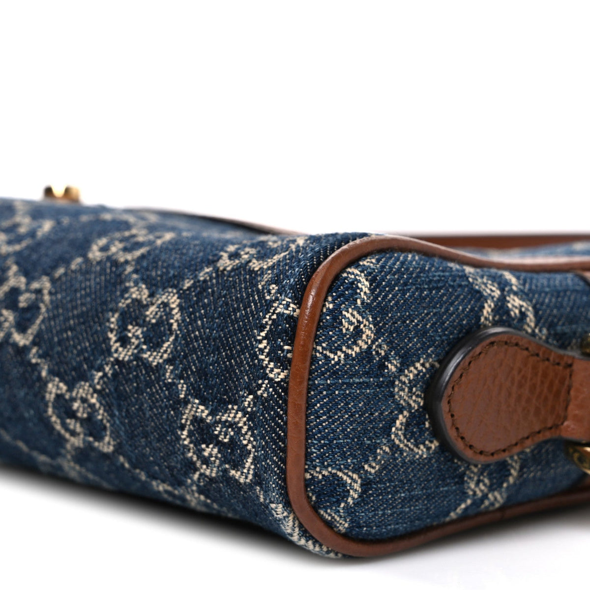 New Denim GG Monogram Dollar Calfskin Mini Ophidia Shoulder Bag Blue Tea Cuir Epilog wholesalehk.shop