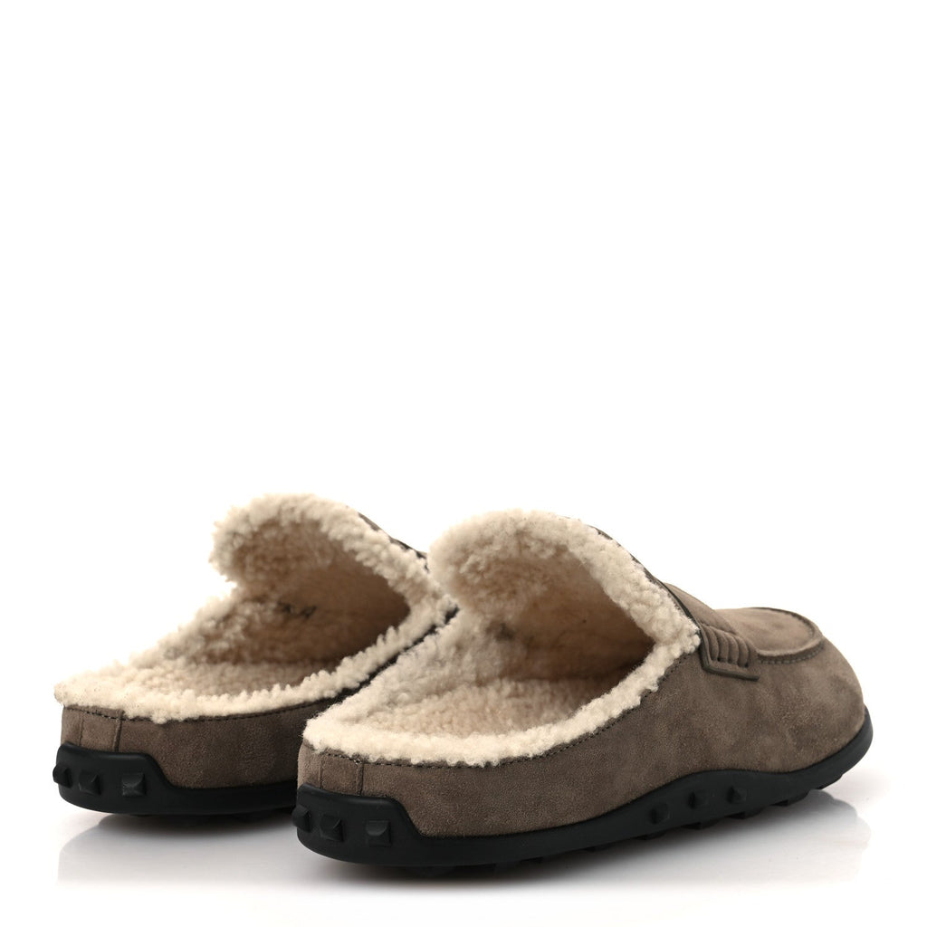 Suede Goatskin Shearling Go Mules 38 Brun Frume Ecru wholesalehk.shop