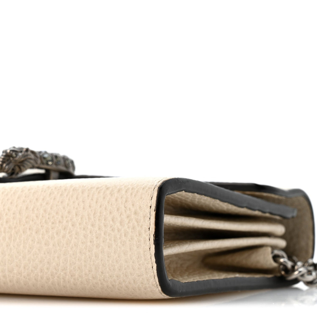 Dollar Calfskin Mini Dionysus Chain Wallet Mystic White wholesalehk.shop