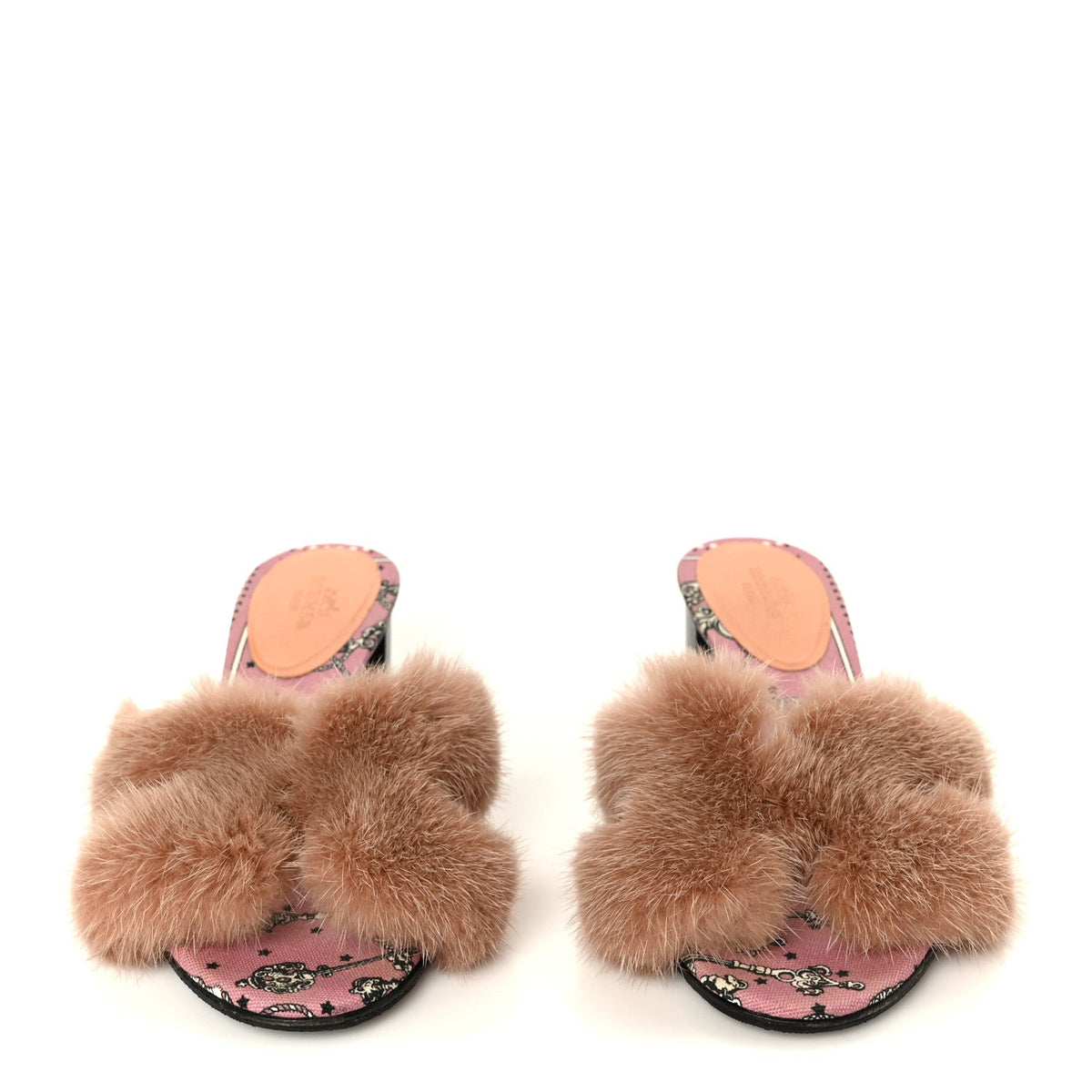 Mink Fur Oasis Sandals 35 Granit Pink wholesalehk.shop
